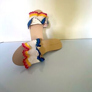 Loeffler Randall Ruffle Slide Sandals – Size 9